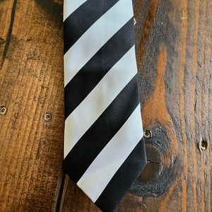 Black & Silver-Gray Silk Tie